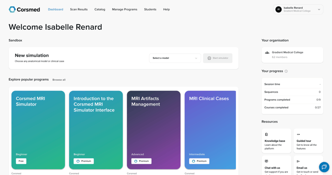 Instructor dashboard view