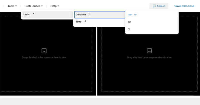 Preferences Settings distance