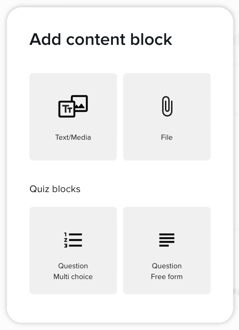 content block, free form