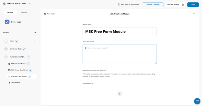 free form module